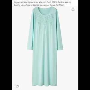 Womens 100% cotton flannel nightgown.  New in package